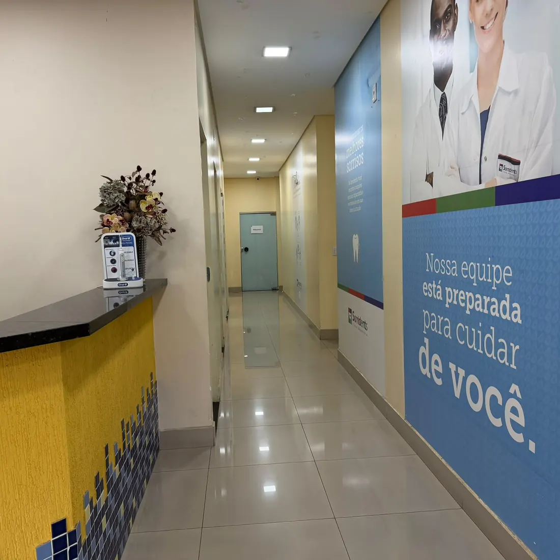 Balcão de atendimento da Sorridents Novo Horizonte