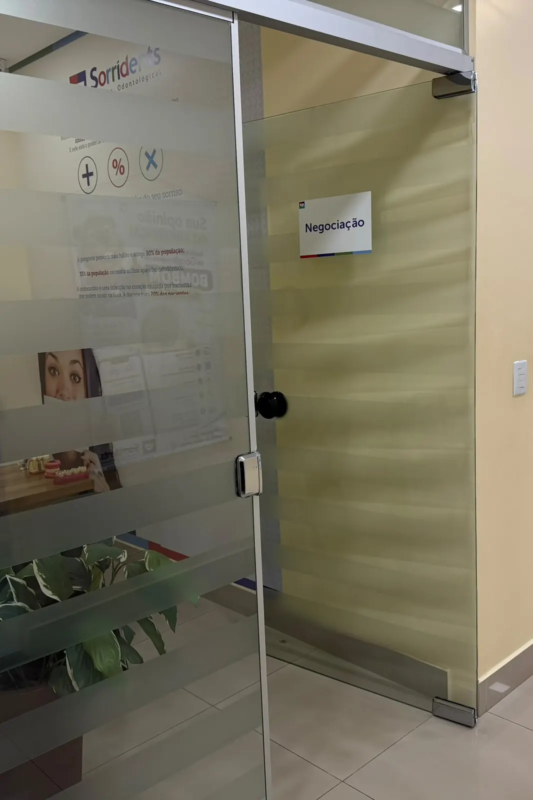 Sala reservada para conversar sobre o plano de tratamento